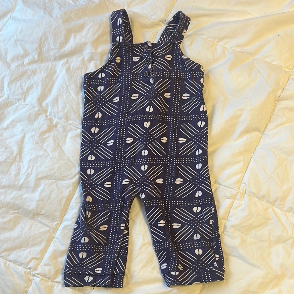 Purple Patterned Baby Overalls